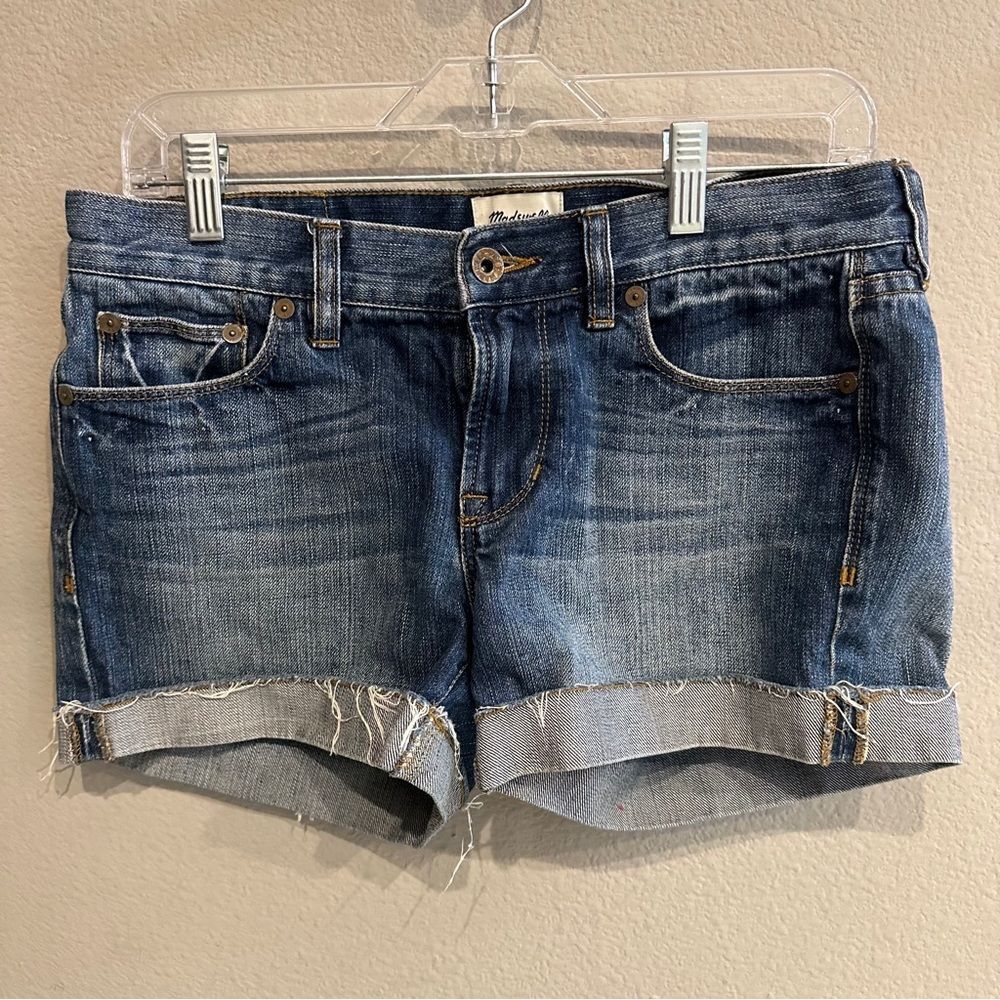 Madewell | 27 |  cuffed Jean Shorts Womens dark blue Cuffed cut offs denim